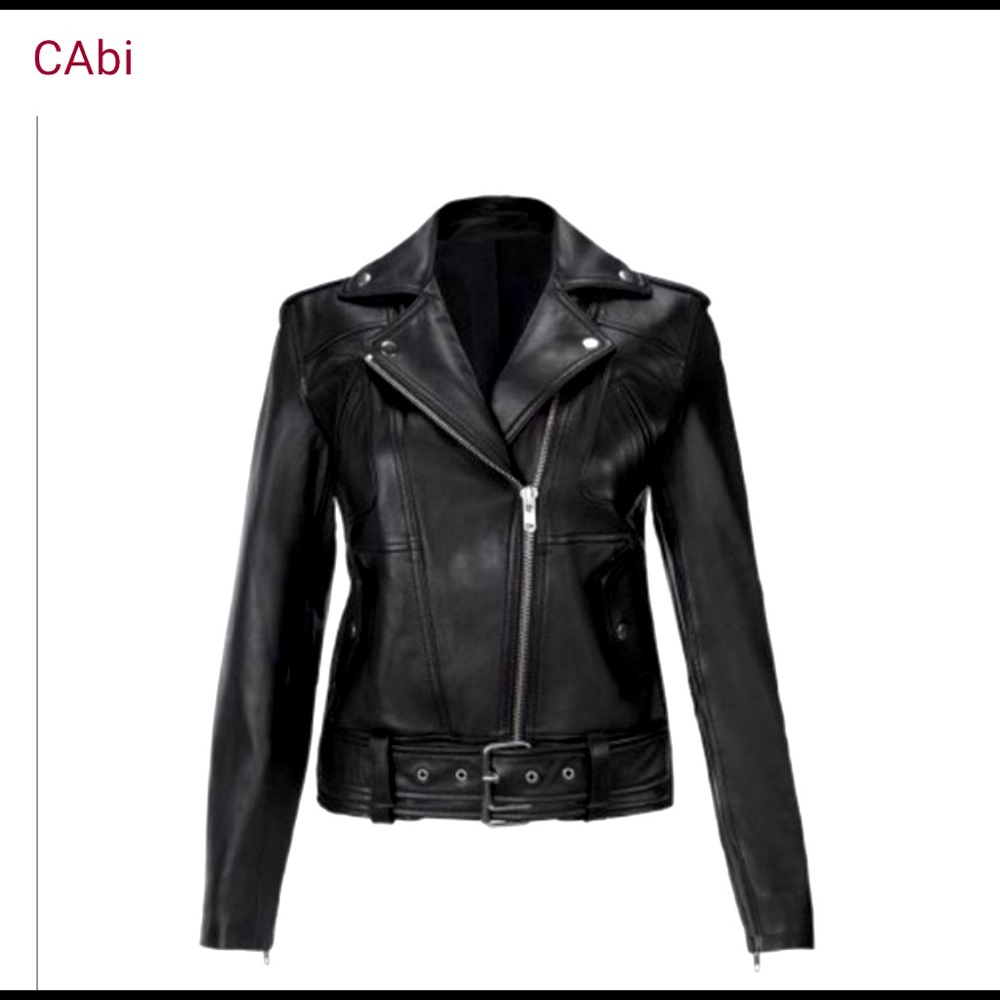 Black leather jacket. Worn twice. Like brand new! SIZE LARGE
